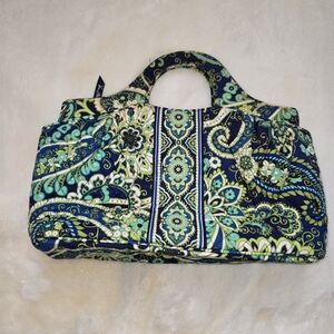 Vera Bradley Navy and Teal Paisley Tote